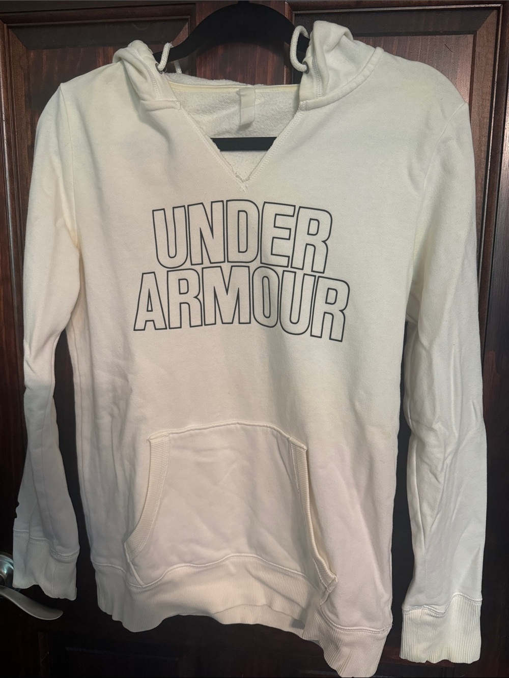 Under Armour Cream/Off-White Logo Hoodie